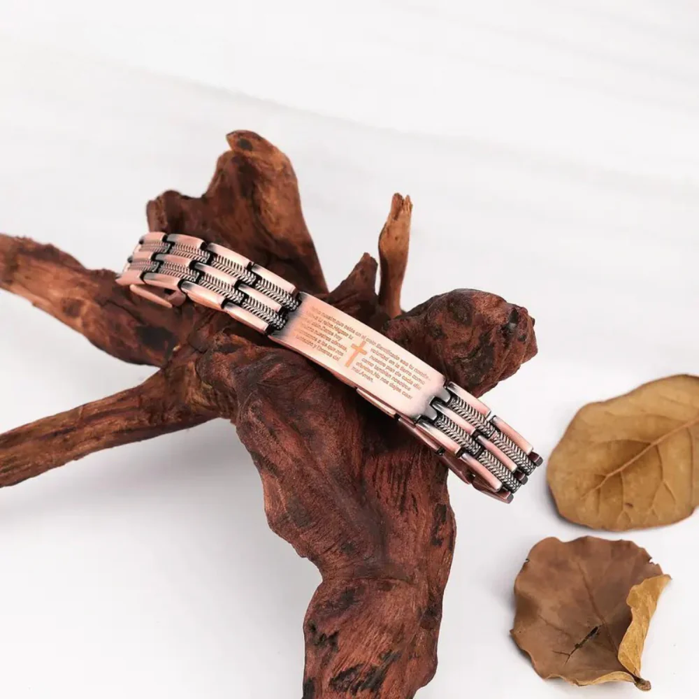 Copper Cross Bracelet - Image 2