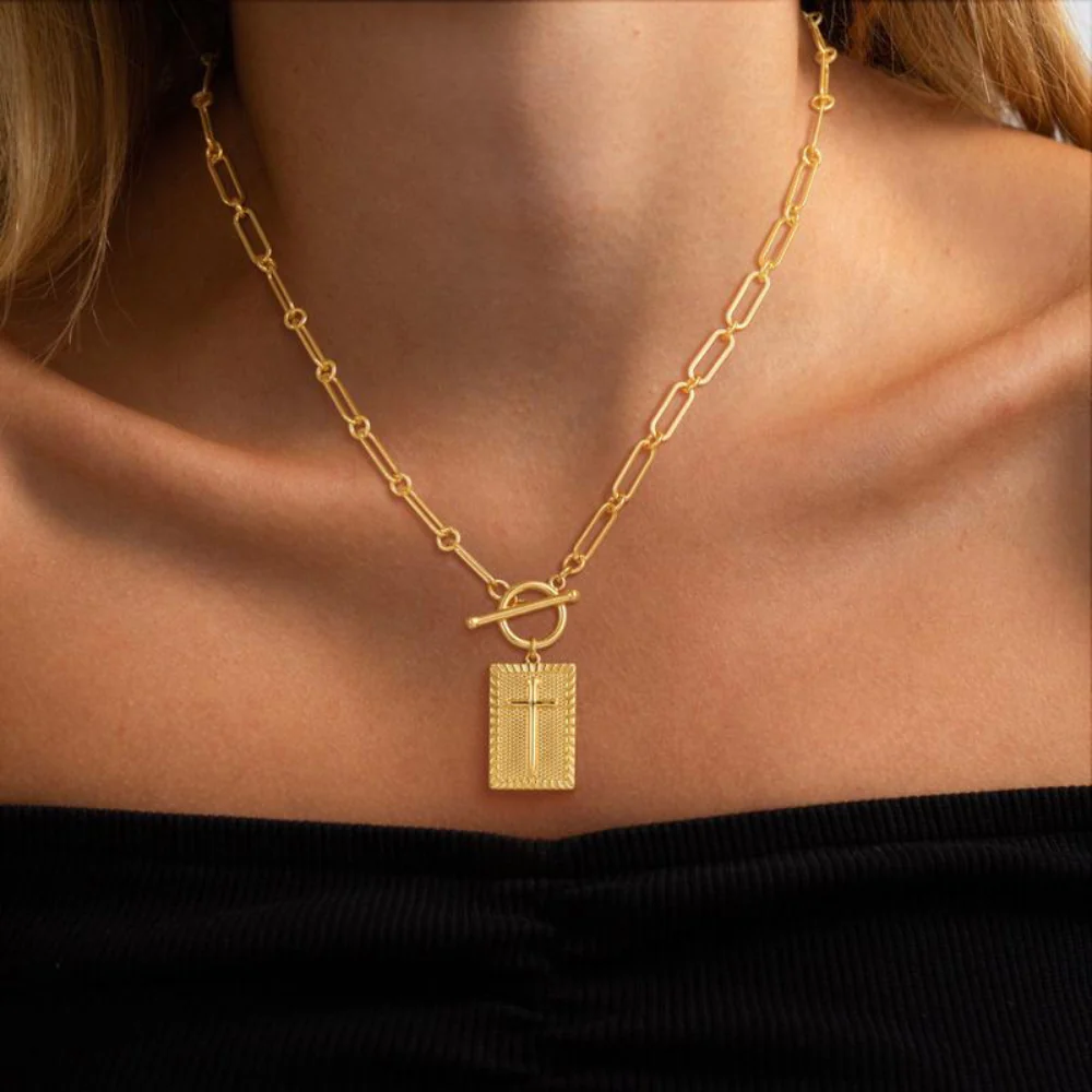 Cross Choker Necklace