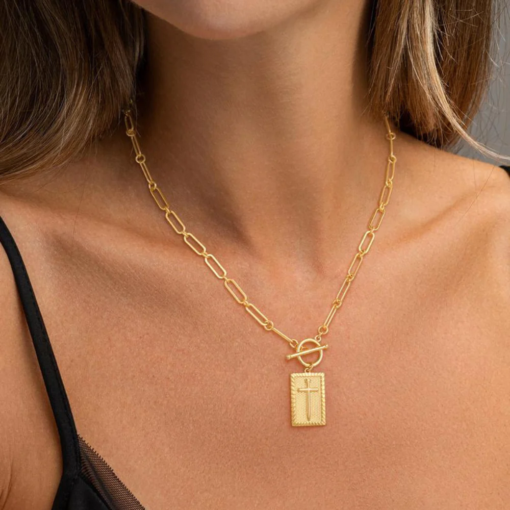 Cross Choker Necklace - Image 4