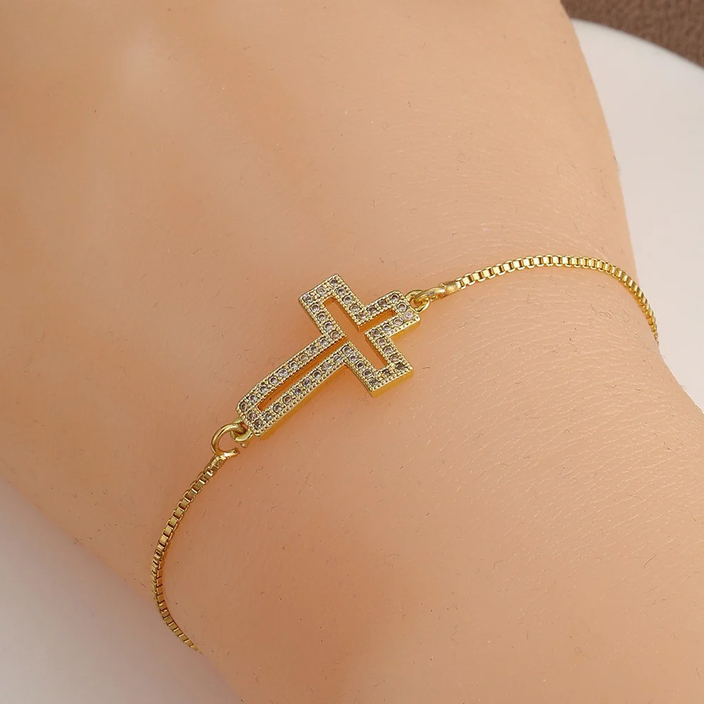 Hollowed Out Cross Bracelet - Image 5