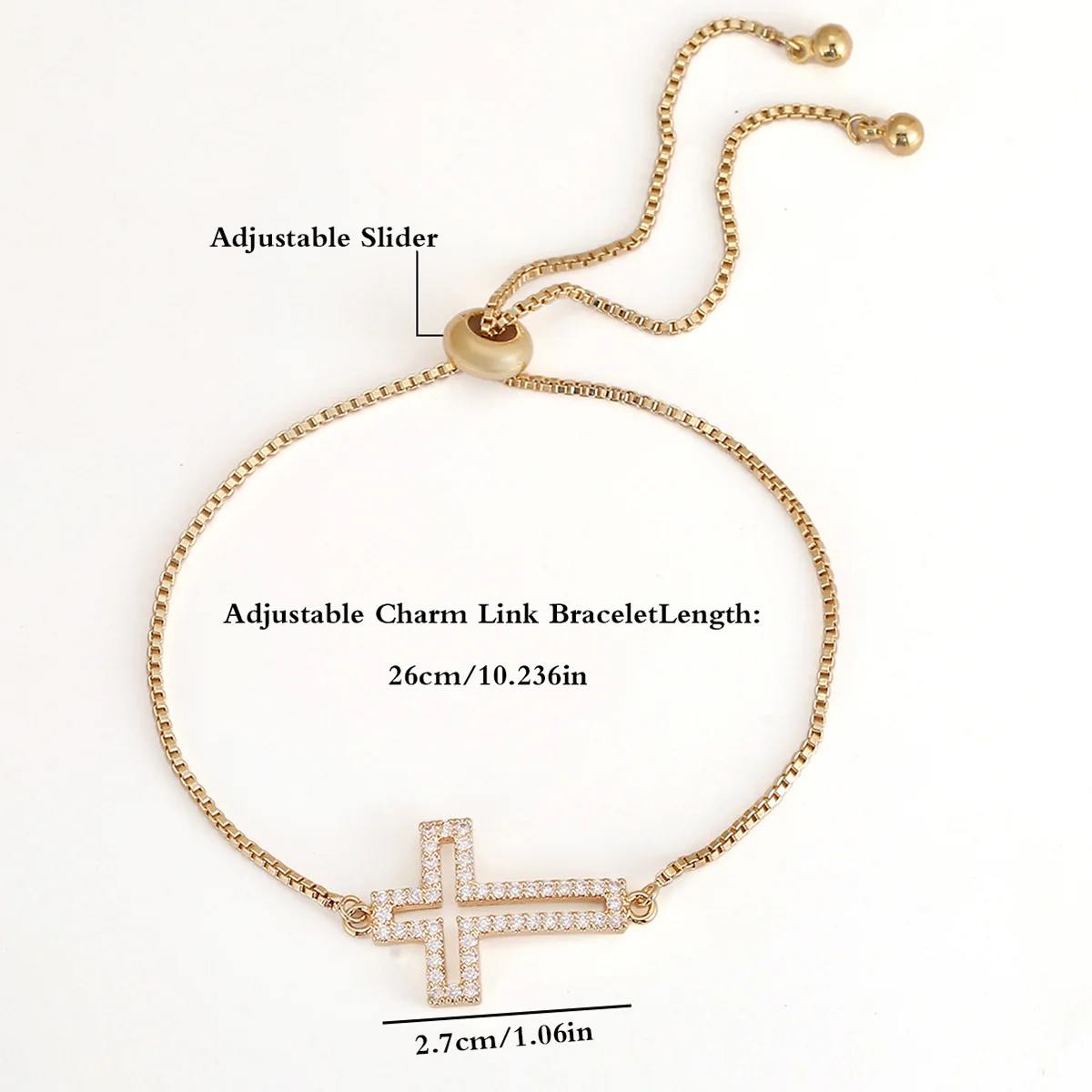Hollowed Out Cross Bracelet - Image 8