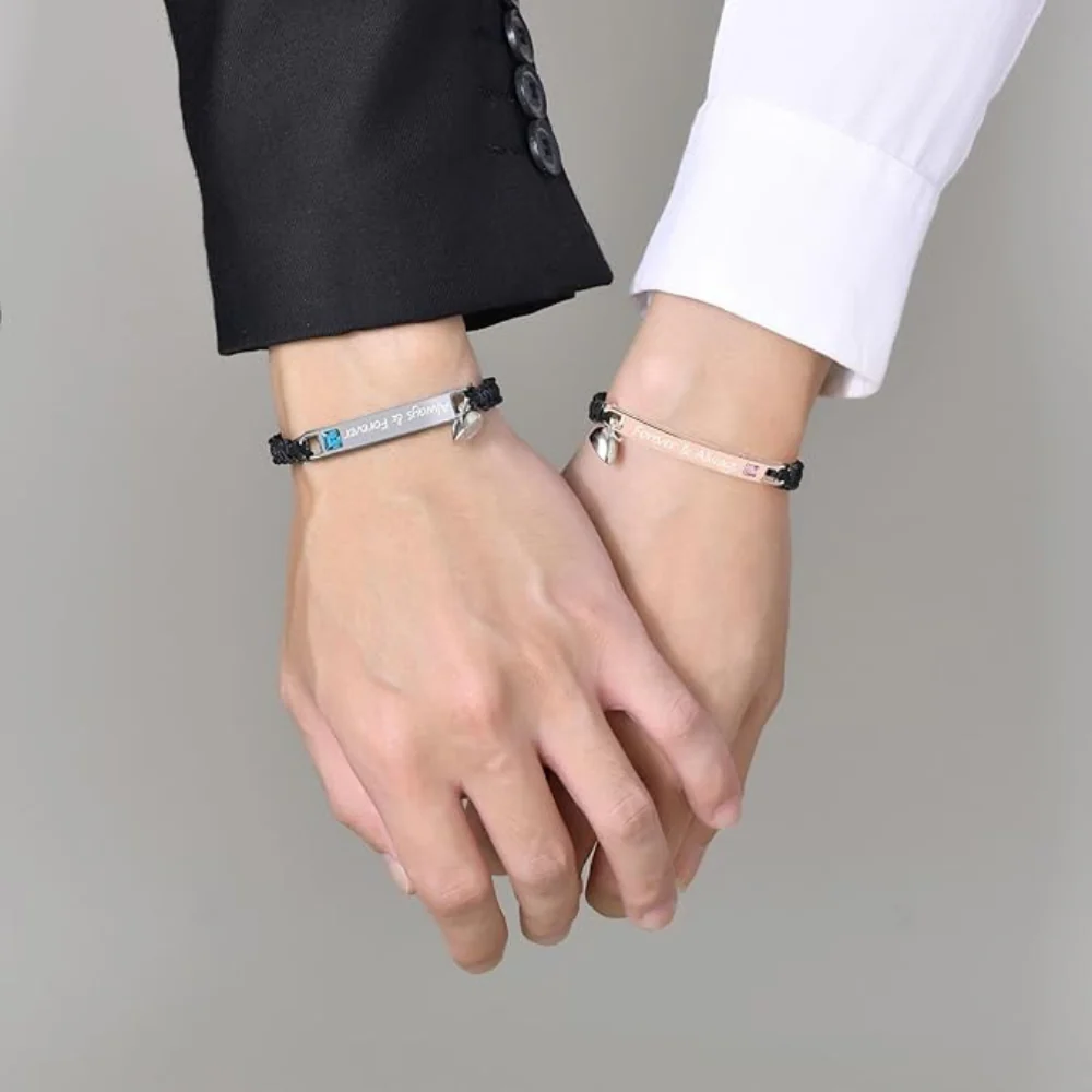 Magnetic Hearts Couples Bracelet - Image 2