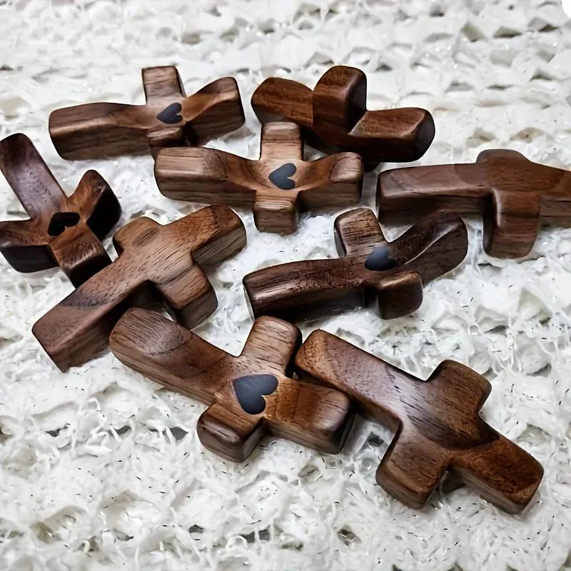 Wooden Heart Cross – Pocket Prayer Cross - Image 3